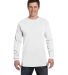Comfort Colors 6014 6.1 Ounce Ringspun Cotton Long in White front view