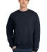 S600 Champion Logo Double Dry Crewneck Pullover sw in Navy front view