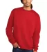 S600 Champion Logo Double Dry Crewneck Pullover sw Scarlet front view