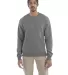S600 Champion Logo Double Dry Crewneck Pullover sw Stone Grey front view