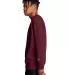 S600 Champion Logo Double Dry Crewneck Pullover sw Maroon side view