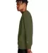 S600 Champion Logo Double Dry Crewneck Pullover sw Fresh Olive side view