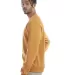 S600 Champion Logo Double Dry Crewneck Pullover sw Gold Glint side view