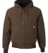 5020T DRI DUCK - Hooded Cloth Jacket with Tricot Q Tobacco front view