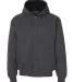 5020T DRI DUCK - Hooded Cloth Jacket with Tricot Q Charcoal front view