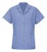 Red Kap TP23 Women's Loose Fit Short Sleeve Button in Light blue