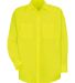 Red Kap SS14 Men's Enhanced Visibility Long Sleeve in Yellow/ green