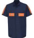 Red Kap SP24ET Men's Tall Enhanced Visibility Indu in Navy/ orange trim