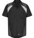 Red Kap SY28 Men's Tri-Color Short Sleeve Shop Shi in Black/ light grey/ charcoal