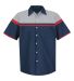Red Kap SP24AC Men's Performance Tech Shirt in Navy/ red/ light grey