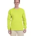 4930 Fruit of the Loom® Heavy Cotton HD Long Slee Safety Green front view