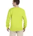4930 Fruit of the Loom® Heavy Cotton HD Long Slee Safety Green back view