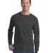 4930 Fruit of the Loom® Heavy Cotton HD Long Slee Charcoal Grey front view