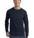 4930 Fruit of the Loom® Heavy Cotton HD Long Slee J. Navy front view
