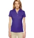A131 adidas Golf Ladies’ ClimaLite® Piqué Shor Collegiate Purple/ White front view