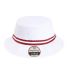 Imperial 1371P The Oxford Performance Bucket Hat in White/ maroon