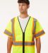 ML Kishigo 1565-1566 Unisex Class 3 Mesh Zippered  in Lime
