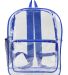 Liberty Bags 7013 Large 17" Heavy Duty Clear Backp in Royal