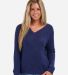Boxercraft BW1201 Women's Cuddle V-Neck Pullover in Navy