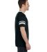 Augusta Sportswear 360 Two Sleeve Stripe Jersey in Black/ white side view