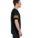 Augusta Sportswear 360 Two Sleeve Stripe Jersey in Black/ gold side view