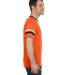Augusta Sportswear 360 Two Sleeve Stripe Jersey in Orange/ black/ white side view