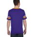 Augusta Sportswear 360 Two Sleeve Stripe Jersey in Purple/ gold/ white back view