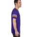 Augusta Sportswear 360 Two Sleeve Stripe Jersey in Purple/ gold/ white side view