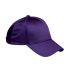 BX020 Big Accessories 6-Panel Structured Twill Cap in Purple front view