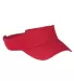 BX006 Big Accessories Cotton Twill Visor RED front view