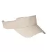BX006 Big Accessories Cotton Twill Visor STONE front view