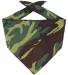 BA001 Big Accessories Solid Bandana FOREST CAMO front view