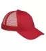 BX019 Big Accessories 6-Panel Structured Trucker C RED front view