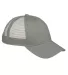 BX019 Big Accessories 6-Panel Structured Trucker C LIGHT GRAY front view