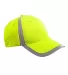 BX023 Big Accessories Reflective Accent Safety Cap BRIGHT YELLOW front view