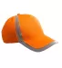 BX023 Big Accessories Reflective Accent Safety Cap BRIGHT ORANGE front view