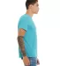BELLA+CANVAS 3650 Mens Poly-Cotton T-Shirt in Turquoise side view