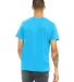 BELLA+CANVAS 3650 Mens Poly-Cotton T-Shirt in Neon blue back view