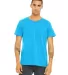 BELLA+CANVAS 3650 Mens Poly-Cotton T-Shirt in Neon blue front view