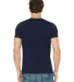 BELLA+CANVAS 3650 Mens Poly-Cotton T-Shirt in Navy back view
