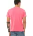 BELLA+CANVAS 3650 Mens Poly-Cotton T-Shirt in Neon pink back view