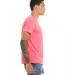 BELLA+CANVAS 3650 Mens Poly-Cotton T-Shirt in Neon pink side view