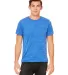 BELLA+CANVAS 3650 Mens Poly-Cotton T-Shirt in True royal mrble front view