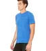 BELLA+CANVAS 3650 Mens Poly-Cotton T-Shirt in True royal mrble side view