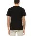 BELLA+CANVAS 3650 Mens Poly-Cotton T-Shirt in Solid black slub back view