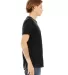 BELLA+CANVAS 3650 Mens Poly-Cotton T-Shirt in Solid black slub side view