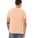 BELLA+CANVAS 3650 Mens Poly-Cotton T-Shirt in Peach slub back view