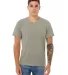 BELLA+CANVAS 3650 Mens Poly-Cotton T-Shirt in Stone marble front view