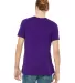 BELLA+CANVAS 3650 Mens Poly-Cotton T-Shirt in Team purple back view