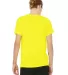 BELLA+CANVAS 3650 Mens Poly-Cotton T-Shirt in Neon yellow back view